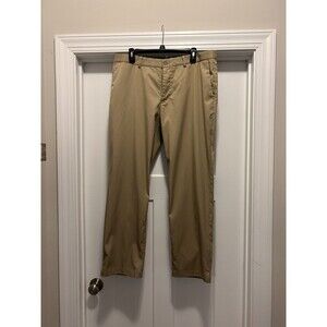 Nike Dri Fit Golf Pants Mens Size 36x30 Tan Khaki Stretch Fit Straight Leg Beige